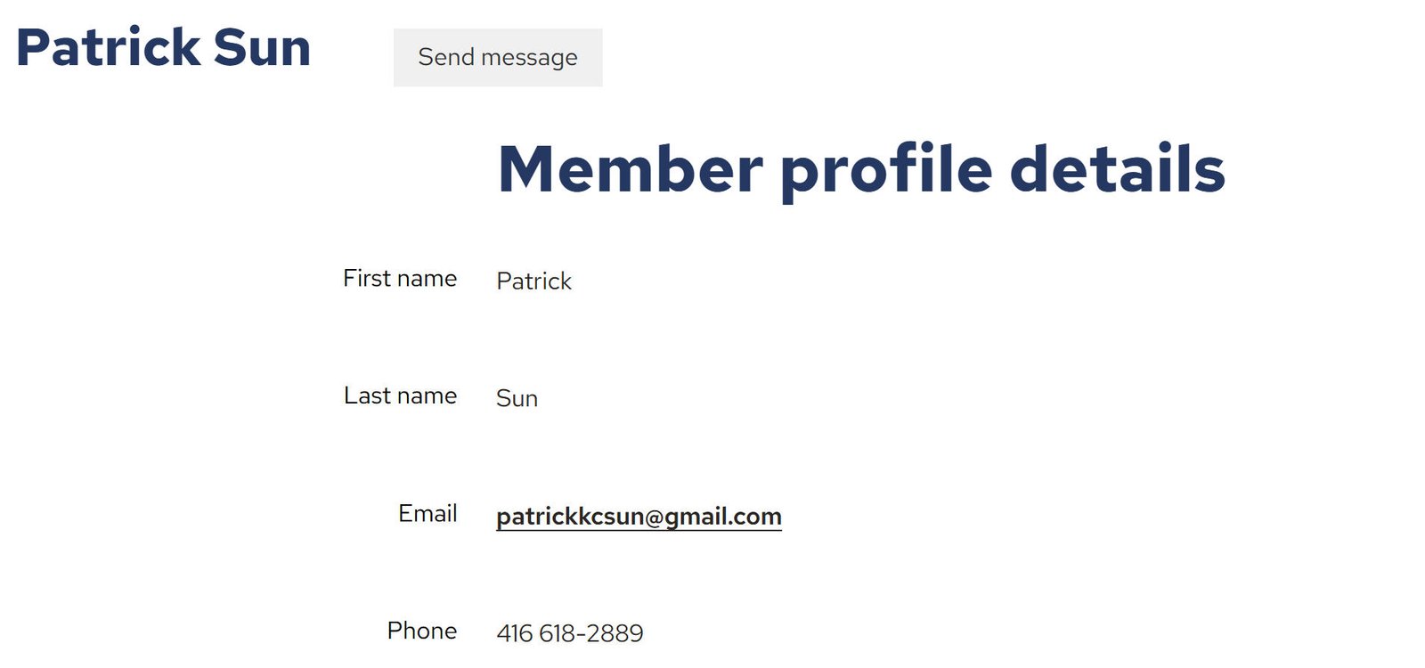 刑事律师协会（Criminal Lawyers' Association）的 Patrick Sun 会员公开资料